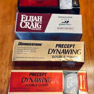 Lot of 4 Golf Ball New Sets: Precept MC, Elijah Craig e12, Precept Double Cover